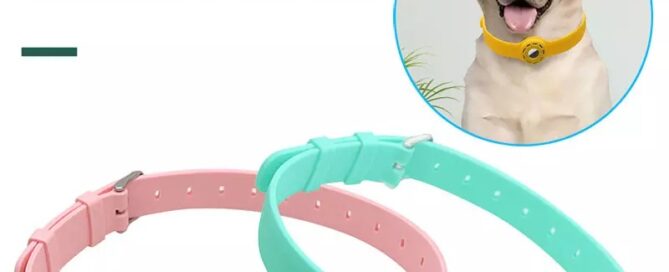 Soft Silicone Airtag Case belt silicone Dog Collars Gps Tracking Dog Pet Collar