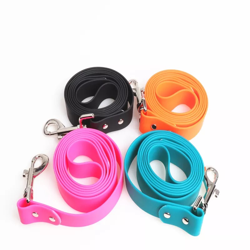 Strong Outdoor Silicone Anti Slip Pet Collar Long Silicone Waterproof Dog Leash silicone dog collar