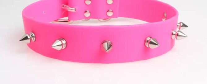 Strong Outdoor Silicone Anti Slip Pet Collar Long Silicone Waterproof Dog Leash silicone dog collar