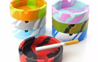 Unbreakable Silicone Ashtray Smoking Accessories Cigar Ashtray Silicone Round Square Ashtray For Indoor