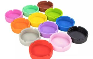 Unbreakable Silicone Ashtray Smoking Accessories Cigar Ashtray Silicone Round Square Ashtray For Indoor