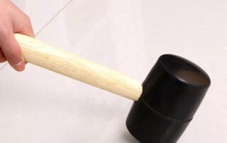 Wooden handle flooring tile installation white double-headed rubber mallet hammer