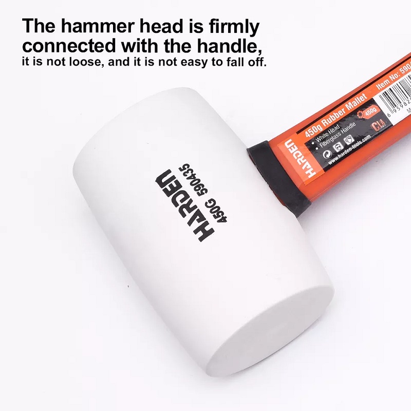 Wooden handle flooring tile installation white double-headed rubber mallet hammer