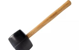 Wooden handle flooring tile installation white double-headed rubber mallet hammer