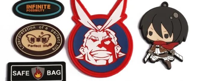 PVC round patch rubber drop plastic label environment-friendly soft silicone customized trademark patch