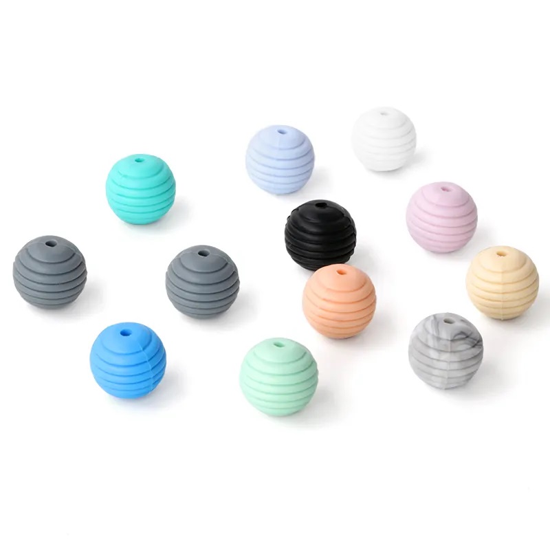 Silicone teething bead loose beads for baby teether and nursing or jewelry necklace