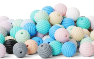 Silicone teething bead loose beads for baby teether and nursing or jewelry necklace
