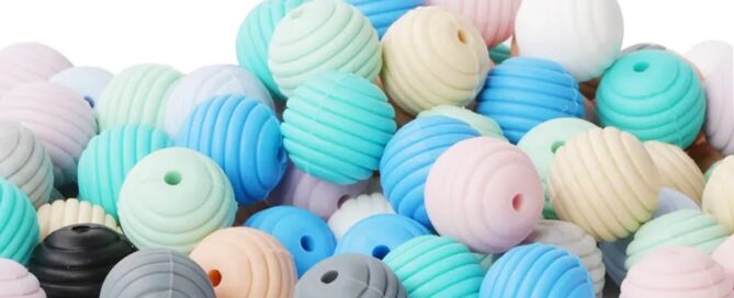 Silicone teething bead loose beads for baby teether and nursing or jewelry necklace