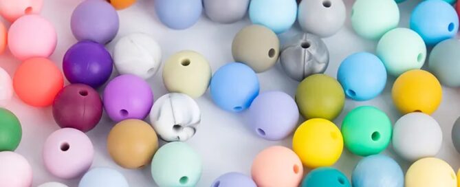 Silicone teething bead loose beads for baby teether and nursing or jewelry necklace