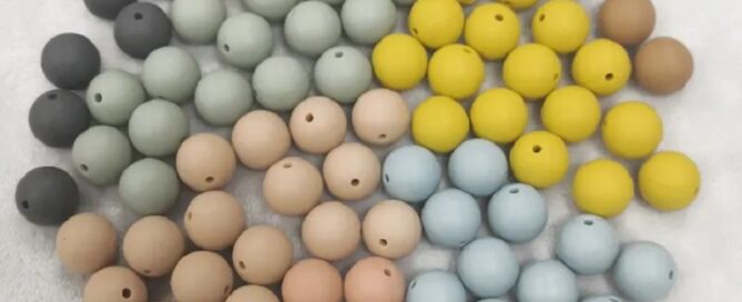 Silicone teething bead loose beads for baby teether and nursing or jewelry necklace