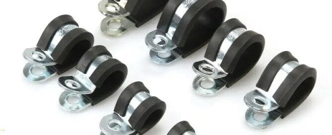 High Quality 304 Stainless Steel P Type Clip Hose Clamp With Rubber Lined Rubber Fitting Hose Clamp