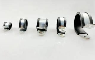 High Quality 304 Stainless Steel P Type Clip Hose Clamp With Rubber Lined Rubber Fitting Hose Clamp