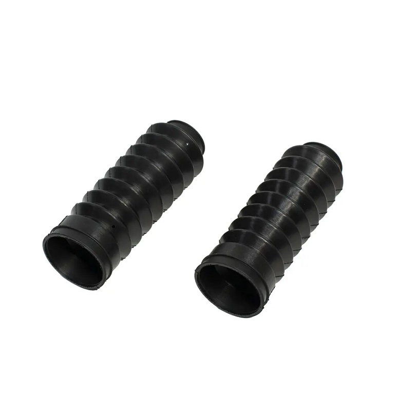 Motorcycle Universal Black Rubber Front Fork Dust Cover Boots Shock Absorber