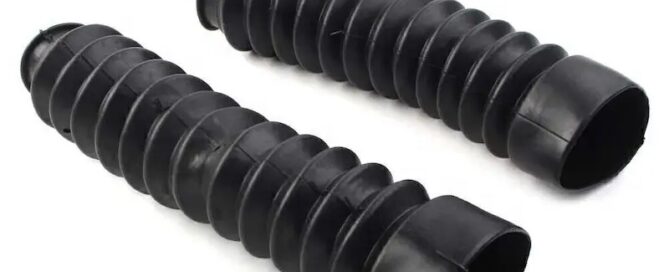 Motorcycle Universal Black Rubber Front Fork Dust Cover Boots Shock Absorber
