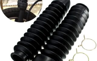 Motorcycle Universal Black Rubber Front Fork Dust Cover Boots Shock Absorber