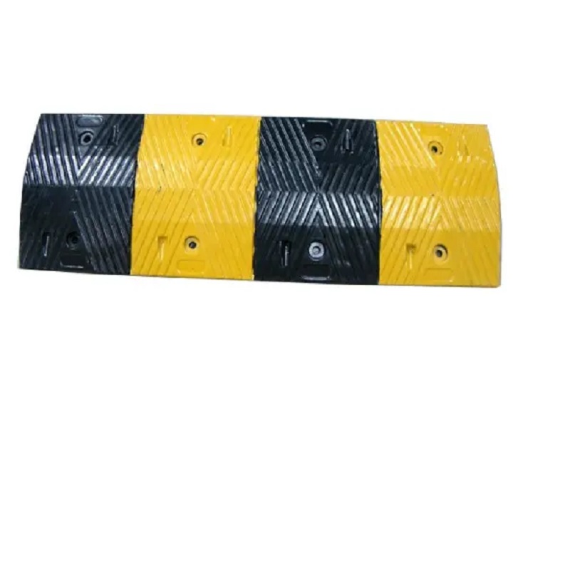 Reflective Yellow/Black Traffic Rubber Speed Hump Reducer Rubber Speed Bumps