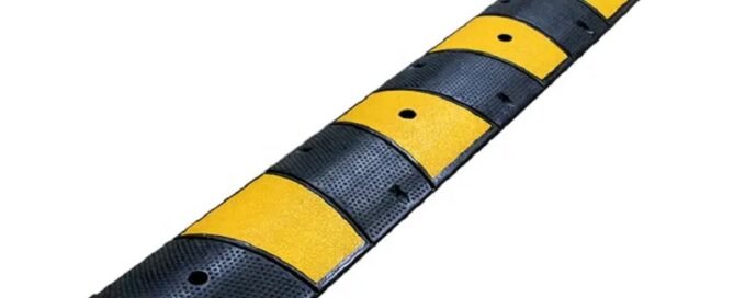 Reflective Yellow/Black Traffic Rubber Speed Hump Reducer Rubber Speed Bumps