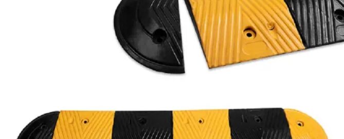 Reflective Yellow/Black Traffic Rubber Speed Hump Reducer Rubber Speed Bumps