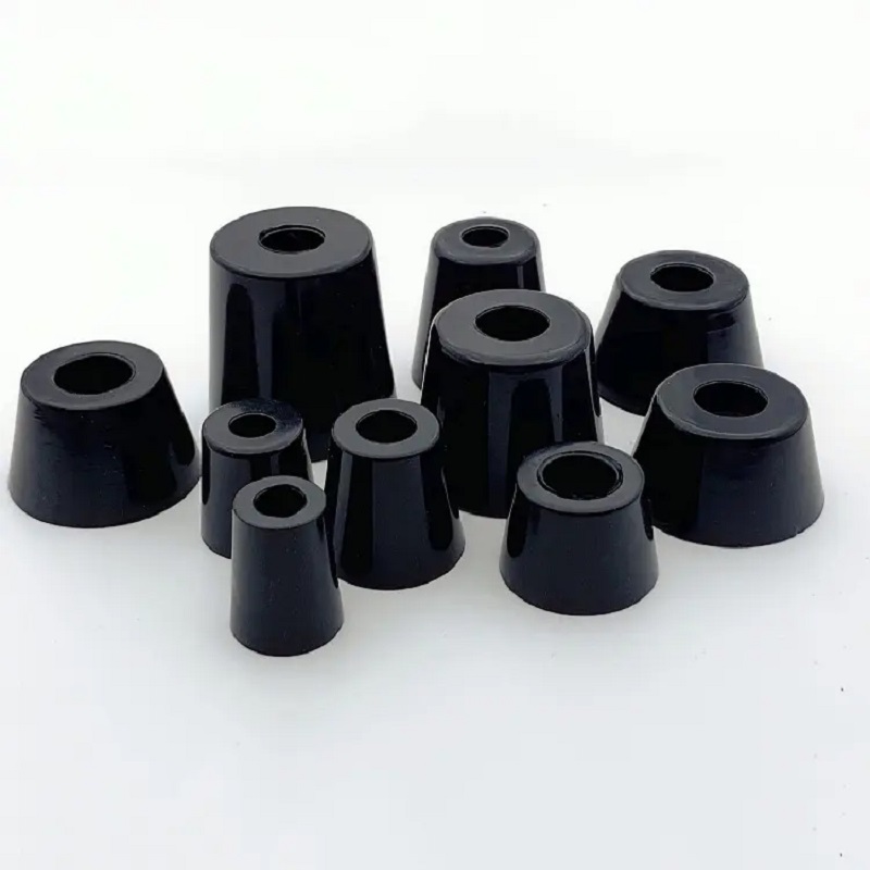 Round Rubber Feet Black Non-Slip Rubber Chair Leg Caps Floor Pads Protectors for Furniture