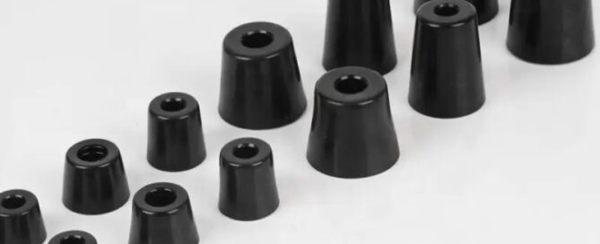 Round Rubber Feet Black Non-Slip Rubber Chair Leg Caps Floor Pads Protectors for Furniture