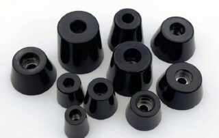 Round Rubber Feet Black Non-Slip Rubber Chair Leg Caps Floor Pads Protectors for Furniture