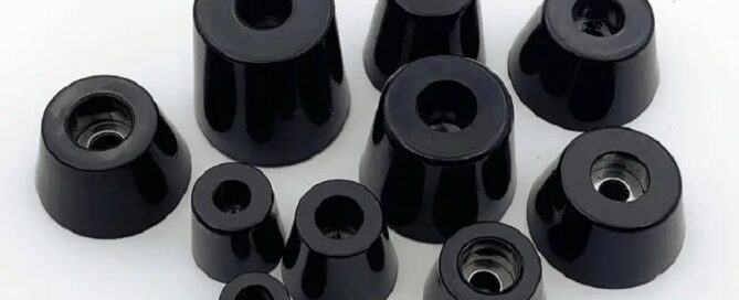 Round Rubber Feet Black Non-Slip Rubber Chair Leg Caps Floor Pads Protectors for Furniture