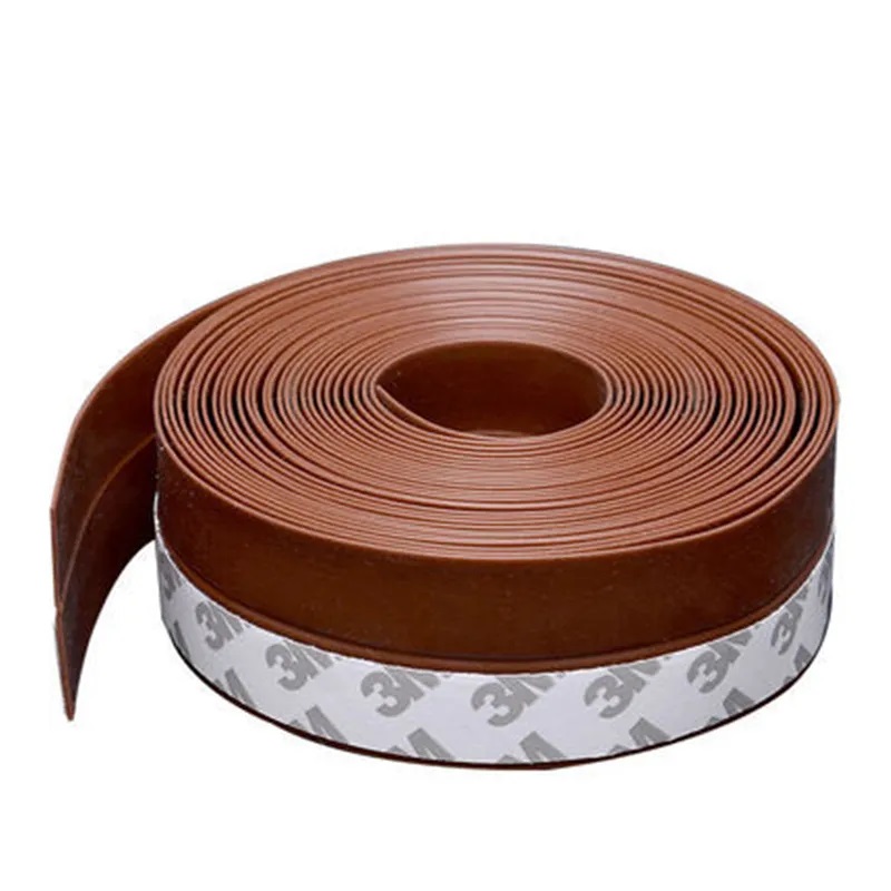 3M Adhesive Silicone Rubber Door Bottom Seals Weatherstripping Sealing Strips Transparent 25mm Weather Strip