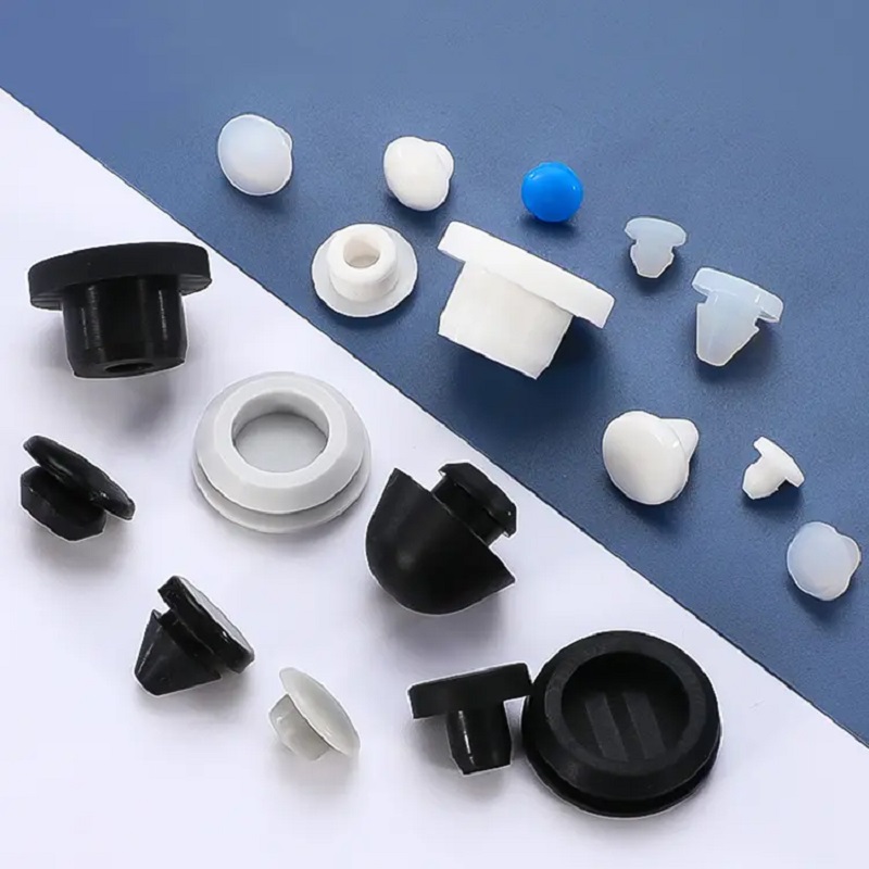 Custom food grade silicone EPDM NBR rubber grommet plug rubber stopper tapered plug hole