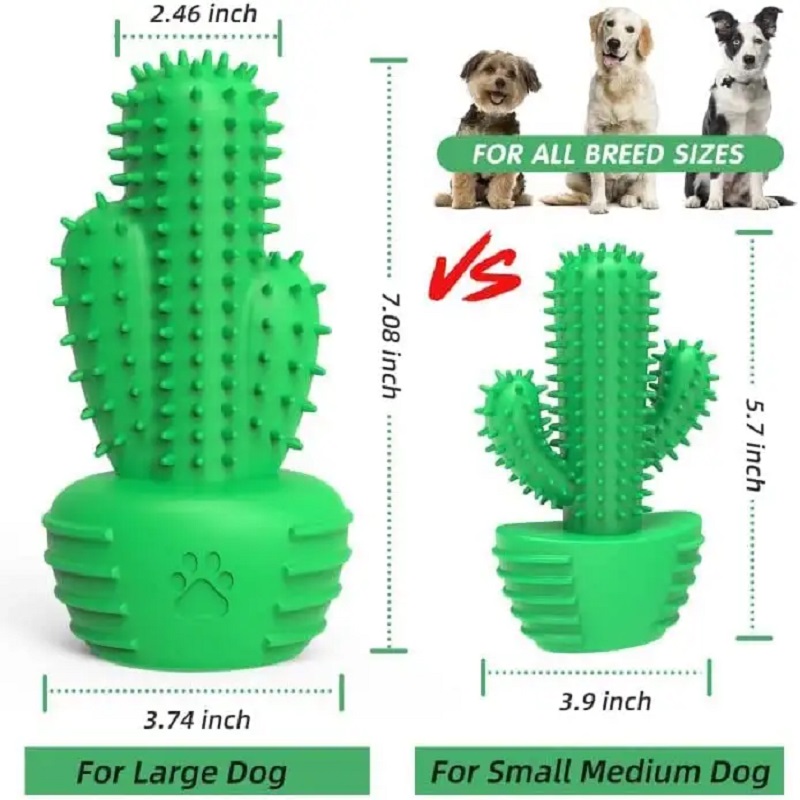 Dog Toothbrush Rubber Rod Dog Squeaky Dental Care Toothbrush Aggressive Dog Chew Toys