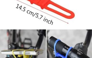 Durable Silicone Strap Rubber Tie Down Straps Bicycle Torch Light Water Bottle Holder