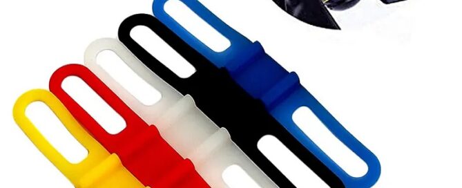 Durable Silicone Strap Rubber Tie Down Straps Bicycle Torch Light Water Bottle Holder