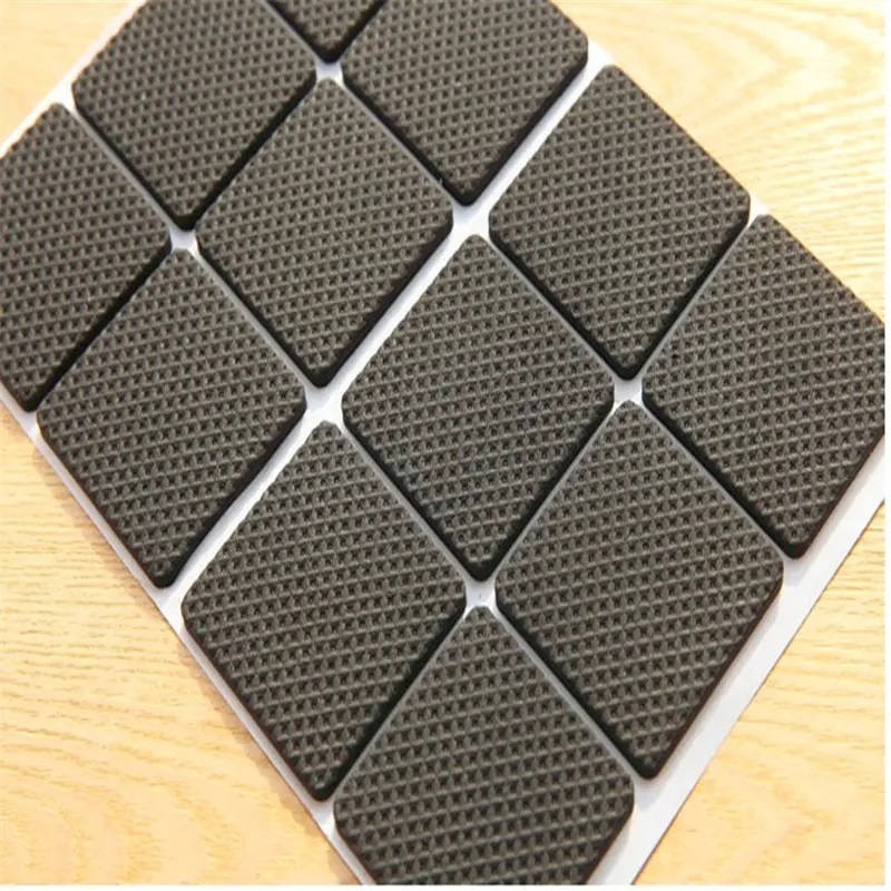 Heat Resistance Self Adhesive Mat Sticky Silicon Rubber Laptop Anti Slip Backer Foot Protection Pads For Chair Leg