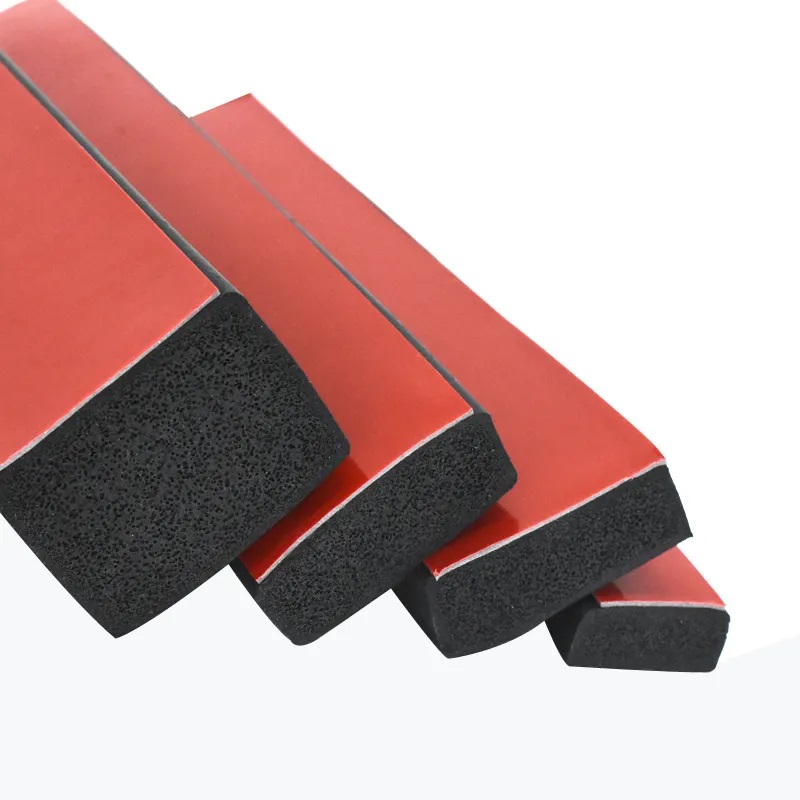 OEM EPDM self-adhesive sealing strip waterproof EPDM rubber single-sided adhesive black EPDM sponge strip