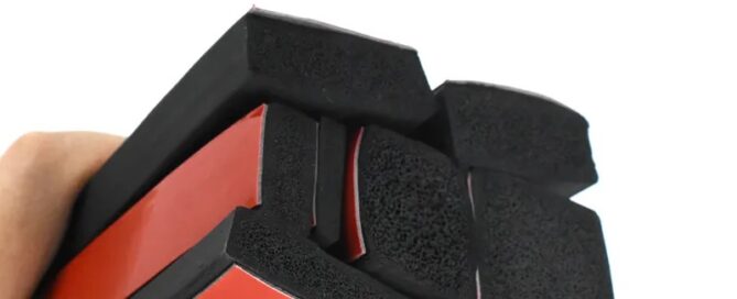 OEM EPDM self-adhesive sealing strip waterproof EPDM rubber single-sided adhesive black EPDM sponge strip