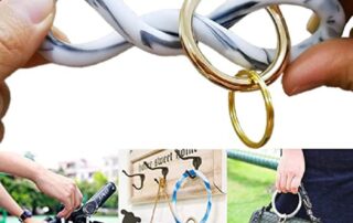 Chica Wristlet Keychain Circle Silicone Bangle Keyring Oversized Bracelet Key Ring Holder for Women Girl