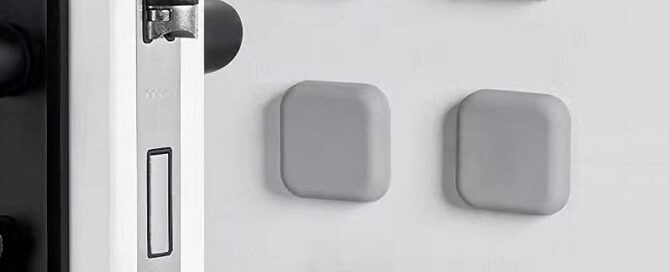 Door Stoppers Rubber Wall Protector Silicone Door Bumper Self-Adhesive Wall Shield