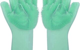Magic rubber Dishwashing Cleaning Gloves Reusable Silicone Brush Scrubber Gloves