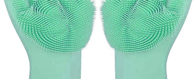 Magic rubber Dishwashing Cleaning Gloves Reusable Silicone Brush Scrubber Gloves