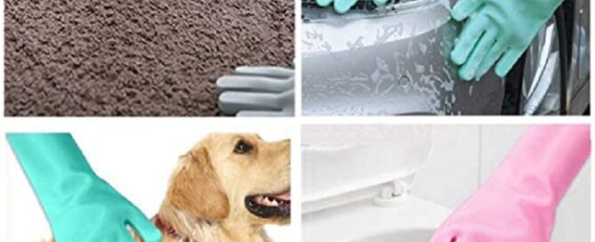 Magic rubber Dishwashing Cleaning Gloves Reusable Silicone Brush Scrubber Gloves