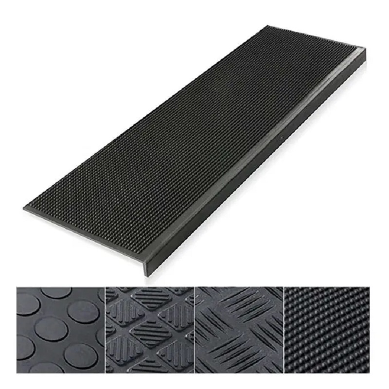 Outdoor Rubber Stair Treads Anti Non-Slip Heavy Duty Step Cover Tread Mats Manufacture