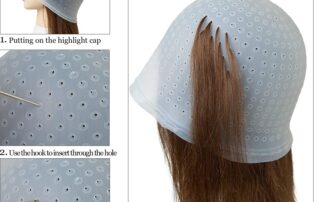 Punched Silicone Highlight Hair Cap Reusable Highlighting Poked Hole Caps Color Hair Salon Hairdressing Dyeing