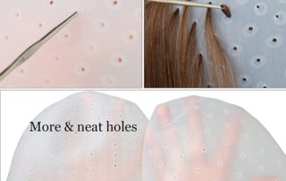 Punched Silicone Highlight Hair Cap Reusable Highlighting Poked Hole Caps Color Hair Salon Hairdressing Dyeing
