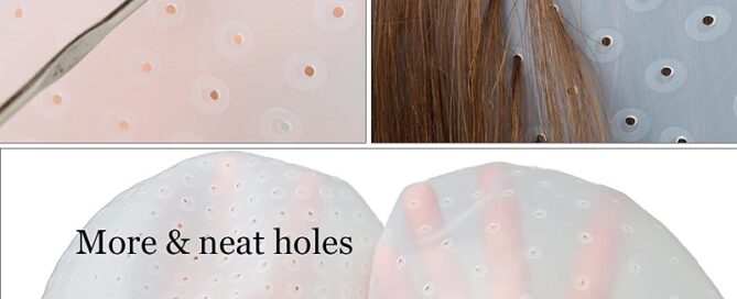 Punched Silicone Highlight Hair Cap Reusable Highlighting Poked Hole Caps Color Hair Salon Hairdressing Dyeing