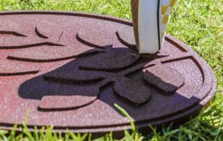 Recycled rubber stepping stones Eco-friendly Garden Paving Round Rubber Flagstone Stepping Stone For Garden Park