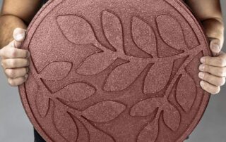 Recycled rubber stepping stones Eco-friendly Garden Paving Round Rubber Flagstone Stepping Stone For Garden Park