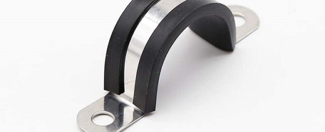 Rubber Cushioned Cable Clamp Rubber Lined U Clips rubber lined pipe clips