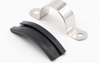 Rubber Cushioned Cable Clamp Rubber Lined U Clips rubber lined pipe clips
