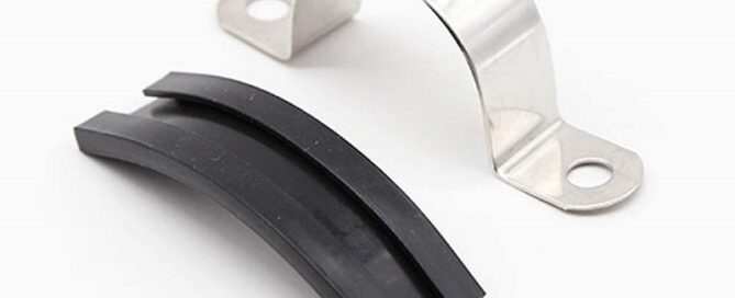 Rubber Cushioned Cable Clamp Rubber Lined U Clips rubber lined pipe clips