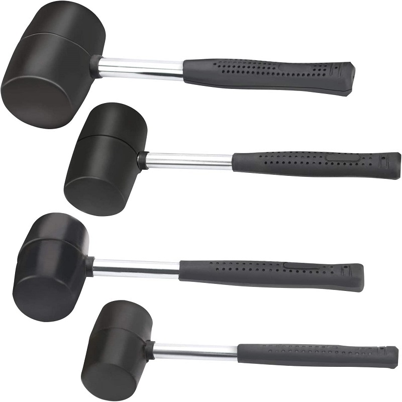 Rubber Mallet Set Rubber Head Hammer with Anti-Slip Soft Grip for Construction Woodworking