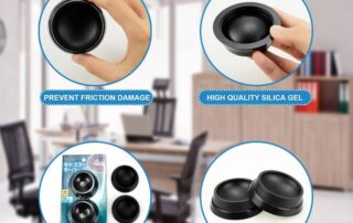 Rubber Non-Slip Foot Mats Strong Grip Round Floor Protectors for Crib Wheels Furniture Table Legs Rubber wheel stops